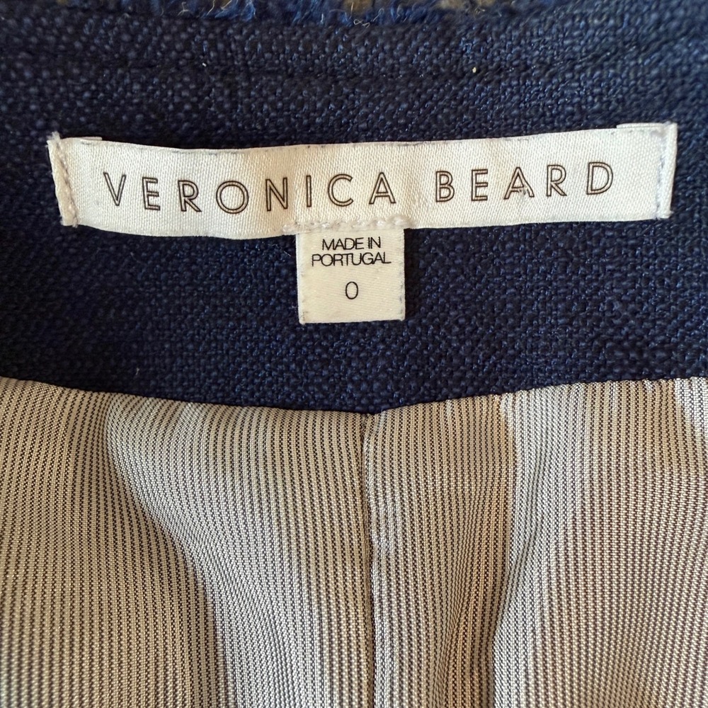 Veronica Beard Blazer Jacket Navy Blue Multi-Zip Raw Edge Moto Size 0 ‎
SBT127 - Picture 4 of 11